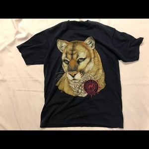 Vintage 1994 COUGAR shirt L 90s wildlife cat